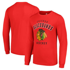 Chicago Blackhawks Starter Logo Long Sleeve T-Shirt Red