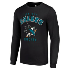 San Jose Sharks Starter Logo Long Sleeve T-Shirt Black