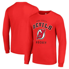 New Jersey Devils Starter Logo Long Sleeve T-Shirt Red