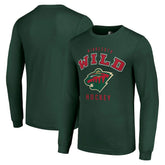 Minnesota Wild Starter Logo Long Sleeve T-Shirt Military Green