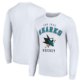 San Jose Sharks Starter Logo Long Sleeve T-Shirt White