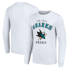 San Jose Sharks Starter Logo Long Sleeve T-Shirt White