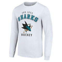 San Jose Sharks Starter Logo Long Sleeve T-Shirt White