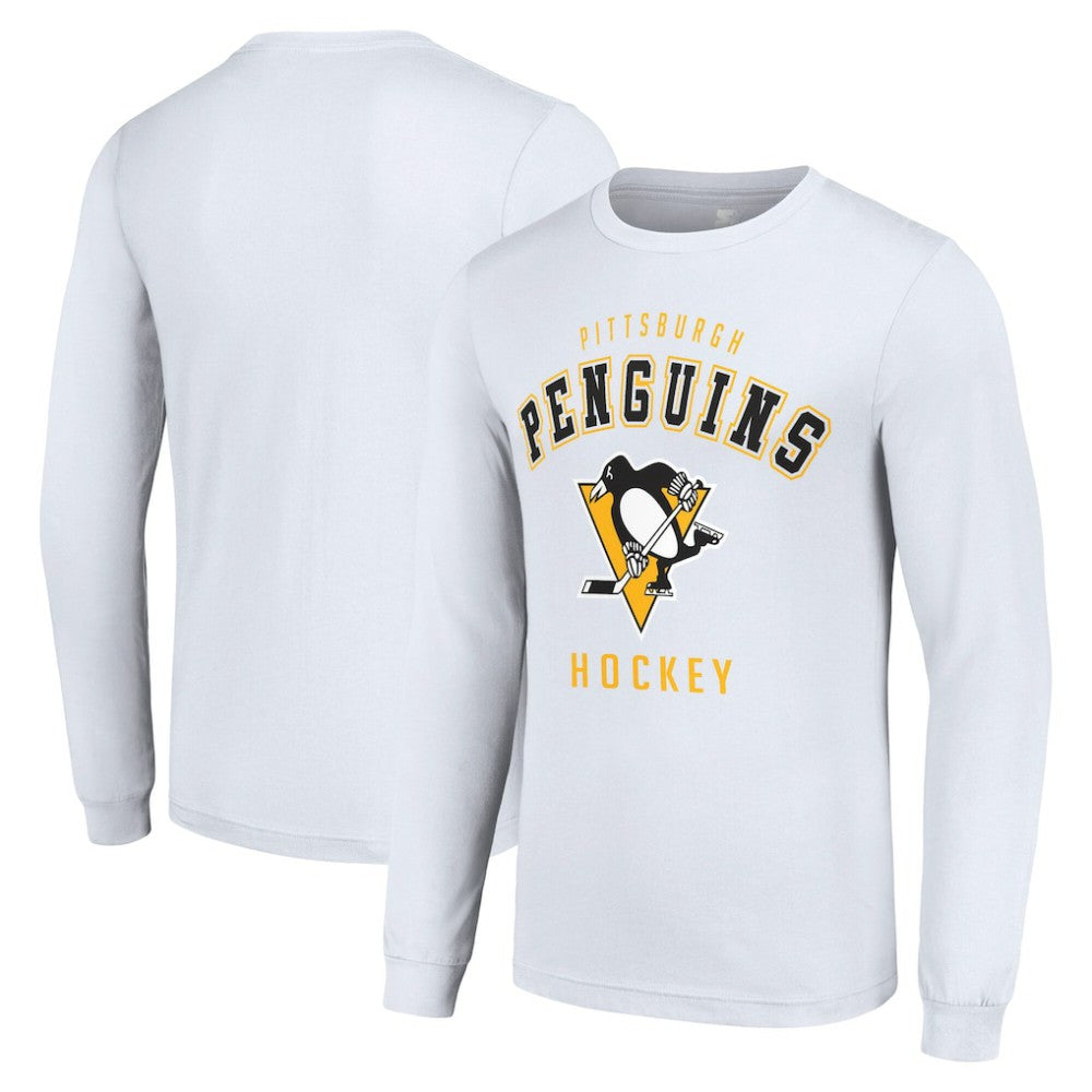 Pittsburgh Penguins Starter Logo Long Sleeve T-Shirt White