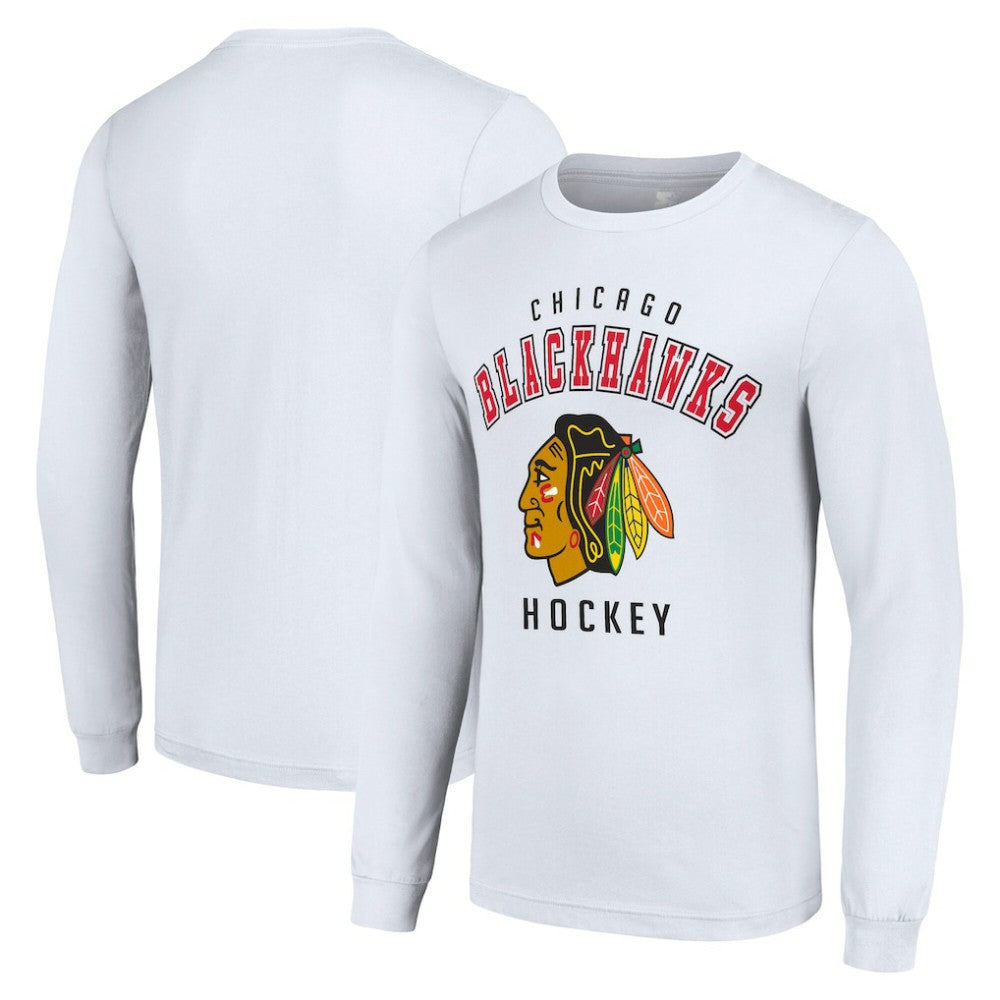 Chicago Blackhawks Starter Logo Long Sleeve T-Shirt White