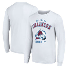 Colorado Avalanche Starter Logo Long Sleeve T-Shirt White