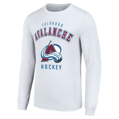Colorado Avalanche Starter Logo Long Sleeve T-Shirt White