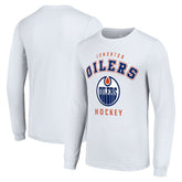 Edmonton Oilers Starter Logo Long Sleeve T-Shirt White