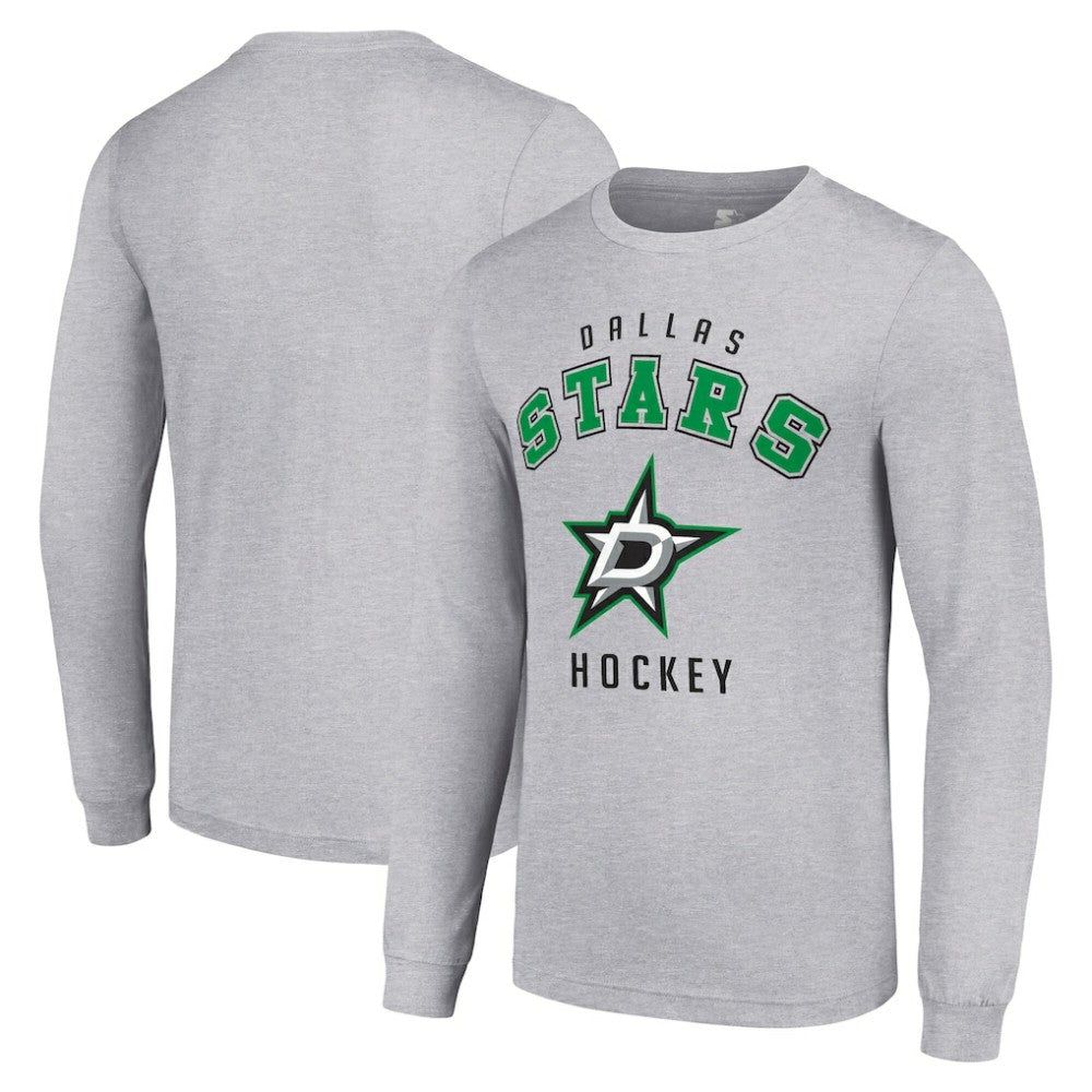 Dallas Stars Starter Logo Long Sleeve T-Shirt Heather Gray