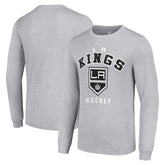 Los Angeles Kings Starter Logo Long Sleeve T-Shirt Heather Gray