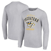 Nashville Predators Starter Logo Long Sleeve T-Shirt Heather Gray