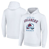 Colorado Avalanche Starter Logo Pullover Hoodie White