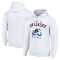 Colorado Avalanche Starter Logo Pullover Hoodie White