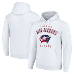 Columbus Blue Jackets Starter Logo Pullover Hoodie White