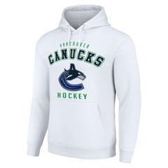 Vancouver Canucks Starter Logo Pullover Hoodie White