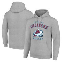 Colorado Avalanche Starter Logo Pullover Hoodie Heather Gray