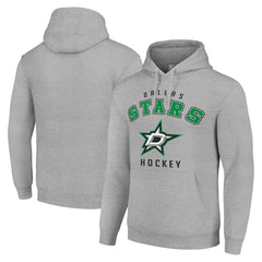 Dallas Stars Starter Logo Pullover Hoodie Heather Gray