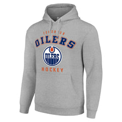 Edmonton Oilers Starter Logo Pullover Hoodie Heather Gray