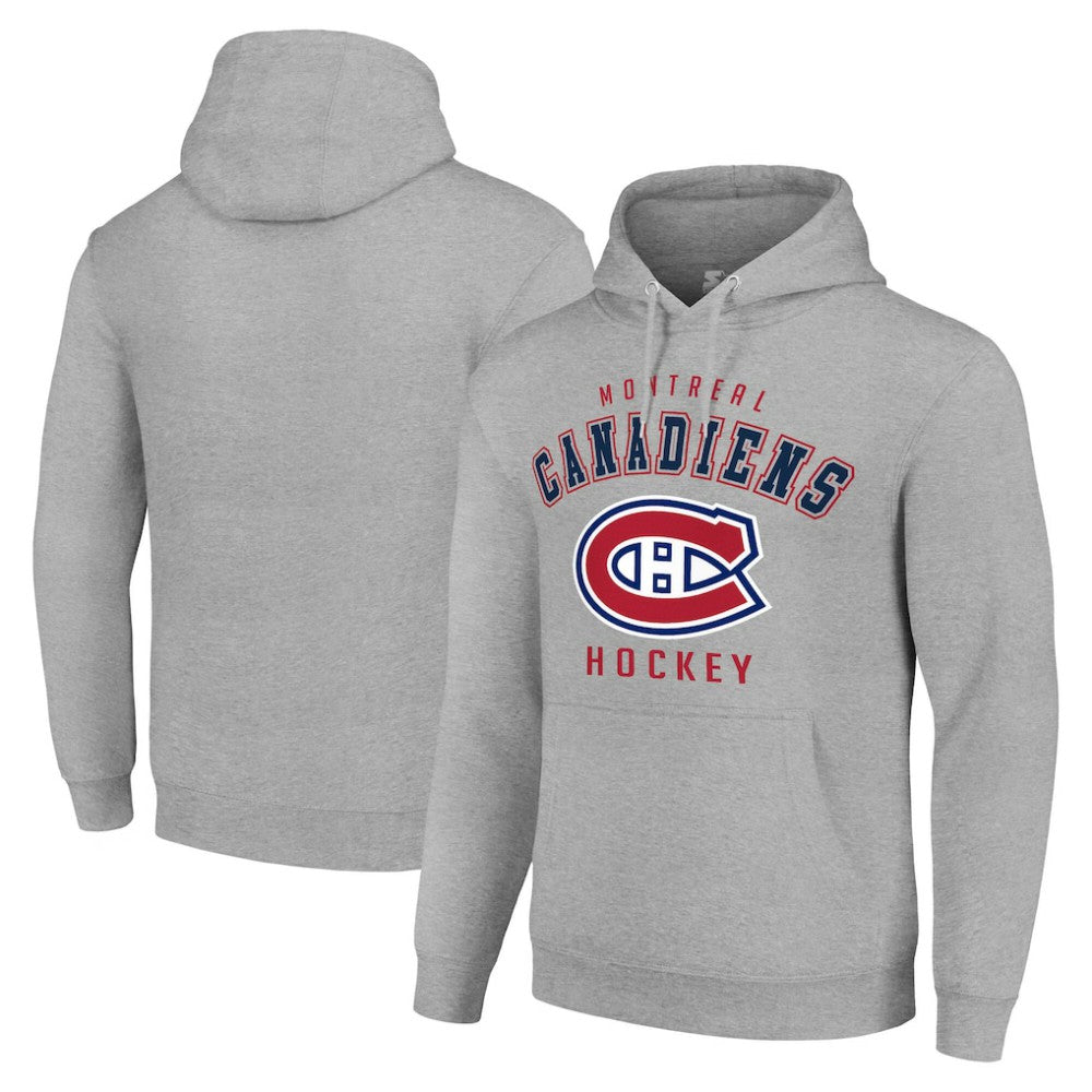 Montreal Canadiens Starter Logo Pullover Hoodie Heather Gray
