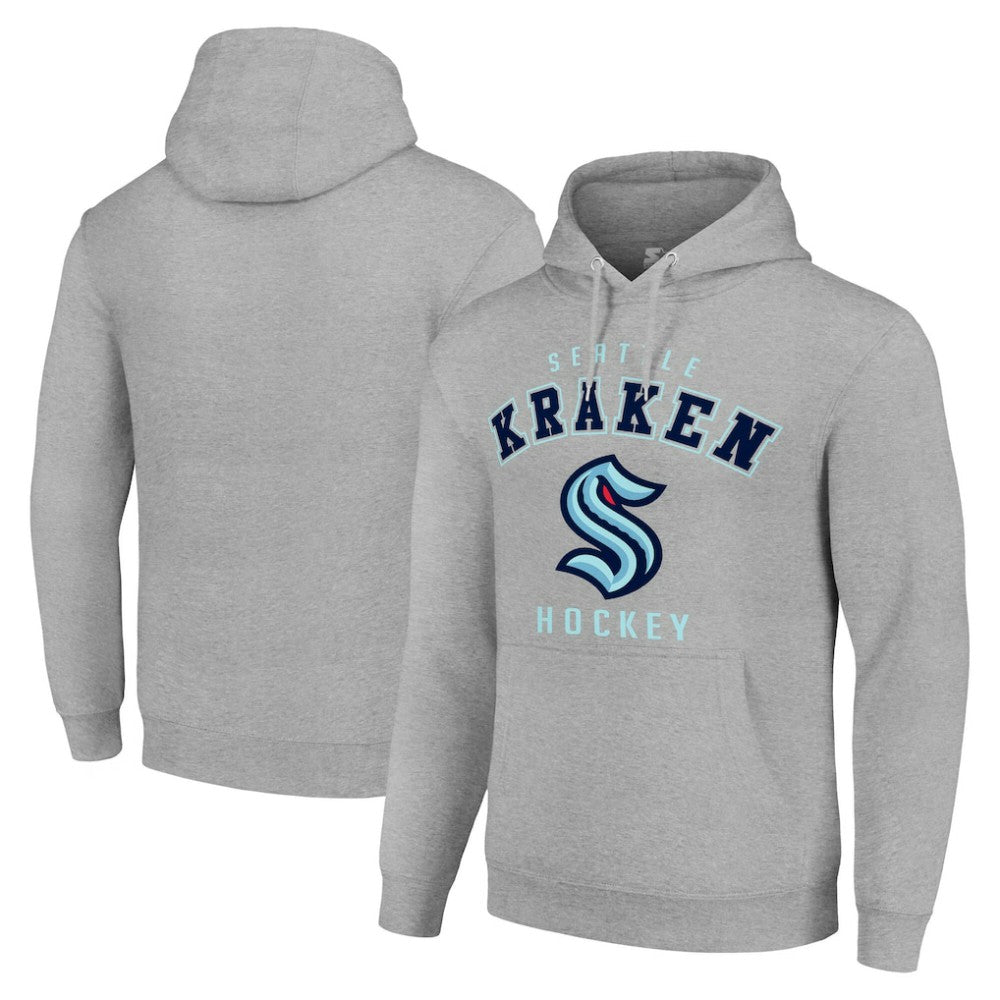 Seattle Kraken Starter Logo Pullover Hoodie Heather Gray