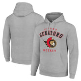 Ottawa Senators Starter Logo Pullover Hoodie Heather Gray