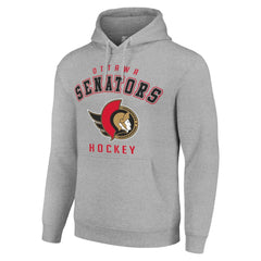 Ottawa Senators Starter Logo Pullover Hoodie Heather Gray