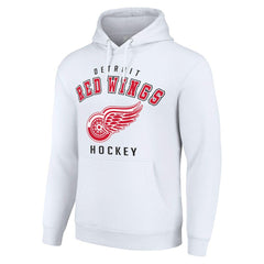 Detroit Red Wings Starter Logo Pullover Hoodie White