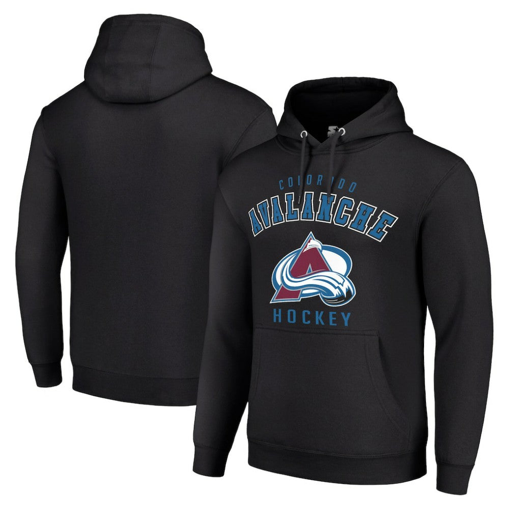 Colorado Avalanche Starter Logo Pullover Hoodie Black