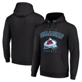 Colorado Avalanche Starter Logo Pullover Hoodie Black