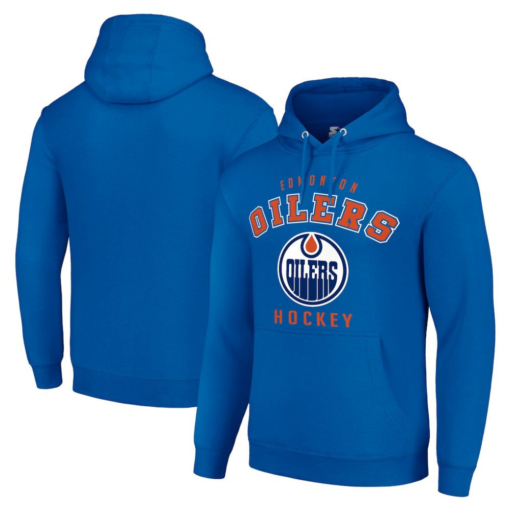 Edmonton Oilers Starter Logo Pullover Hoodie Royal