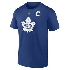 Auston Matthews Toronto Maple Leafs Fanatics Authentic Stack Name & Number T-Shirt Blue