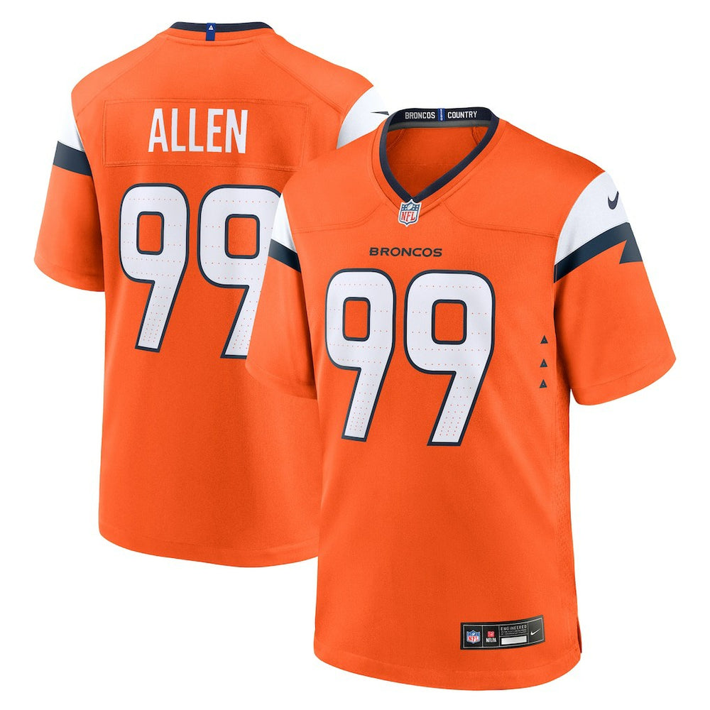 Zach Allen Denver Broncos Team Game Jersey - Orange | Nike sale