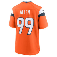 Zach Allen Denver Broncos Team Game Jersey - Orange | Nike sale