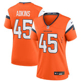 Nate Adkins Denver Broncos Women's Team Game Jersey - Orange | Nike outlet