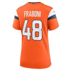 Mitchell Fraboni Denver Broncos Women's Team Game Jersey - Orange | Nike for sale