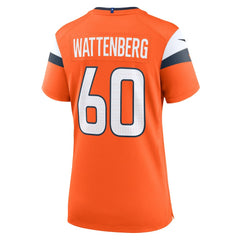 Luke Wattenberg Denver Broncos Women's Team Game Jersey - Orange | Nike for sale