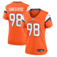John Franklin-Myers Denver Broncos Women's Team Game Jersey - Orange | Nike discount