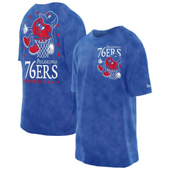 Philadelphia 76ers Old School Sport Enzyme Wash Oversized T-Shirt - Royal | New Era on sale