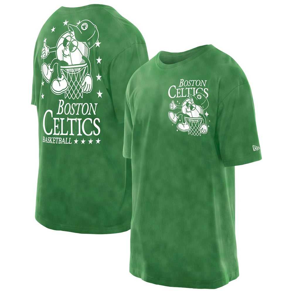 Boston Celtics Old School Sport Enzyme Wash Oversized T-Shirt - Kelly Green | New Era cheap