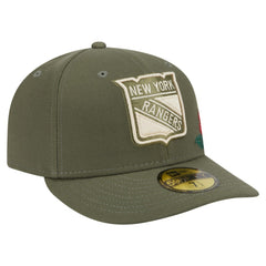 New York Rangers New Era Tonal Florals 59FIFTY Fitted Hat Olive
