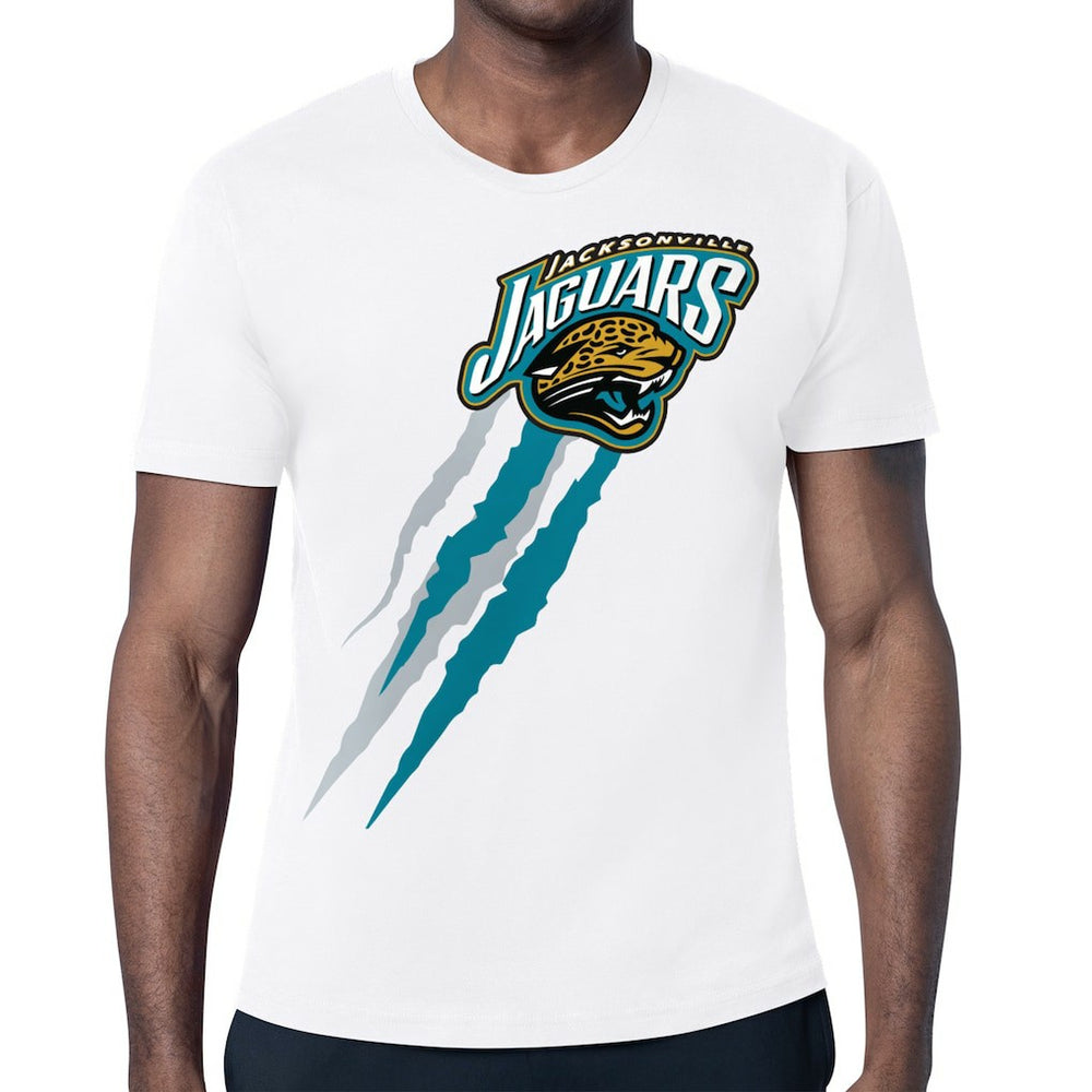 Jacksonville Jaguars Starter Retro Team Logo Color Scratch T-Shirt - White sale