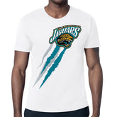 Jacksonville Jaguars Starter Retro Team Logo Color Scratch T-Shirt - White sale