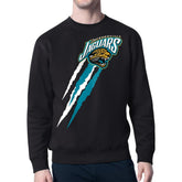 Jacksonville Jaguars Starter Retro Team Logo Color Scratch Pullover Sweatshirt - Black cheap