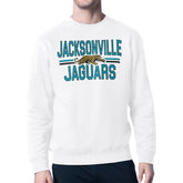 Jacksonville Jaguars Starter Mesh Look Retro Team Logo Pullover Sweatshirt - White outlet