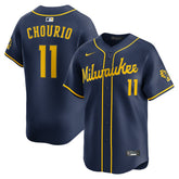 Jackson Chourio Milwaukee Brewers Alternate 2 Limited Jersey - Navy | Nike