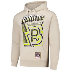 Pittsburgh Pirates Sidewalk Sketch Pullover Hoodie - Cream | Mitchell & Ness