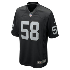 Jackson Powers-Johnson Las Vegas Raiders Team Game Jersey - Black | Nike sale