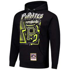 Pittsburgh Pirates Sidewalk Sketch Pullover Hoodie - Black | Mitchell & Ness