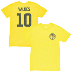 Diego Valdés Club America 1863FC Vintage Player Name & Number Tri-blend T-Shirt - Yellow outlet