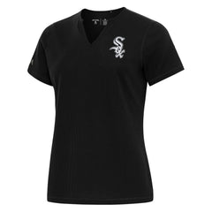 Chicago White Sox Antigua Women's Notch Neck T-Shirt - Black
